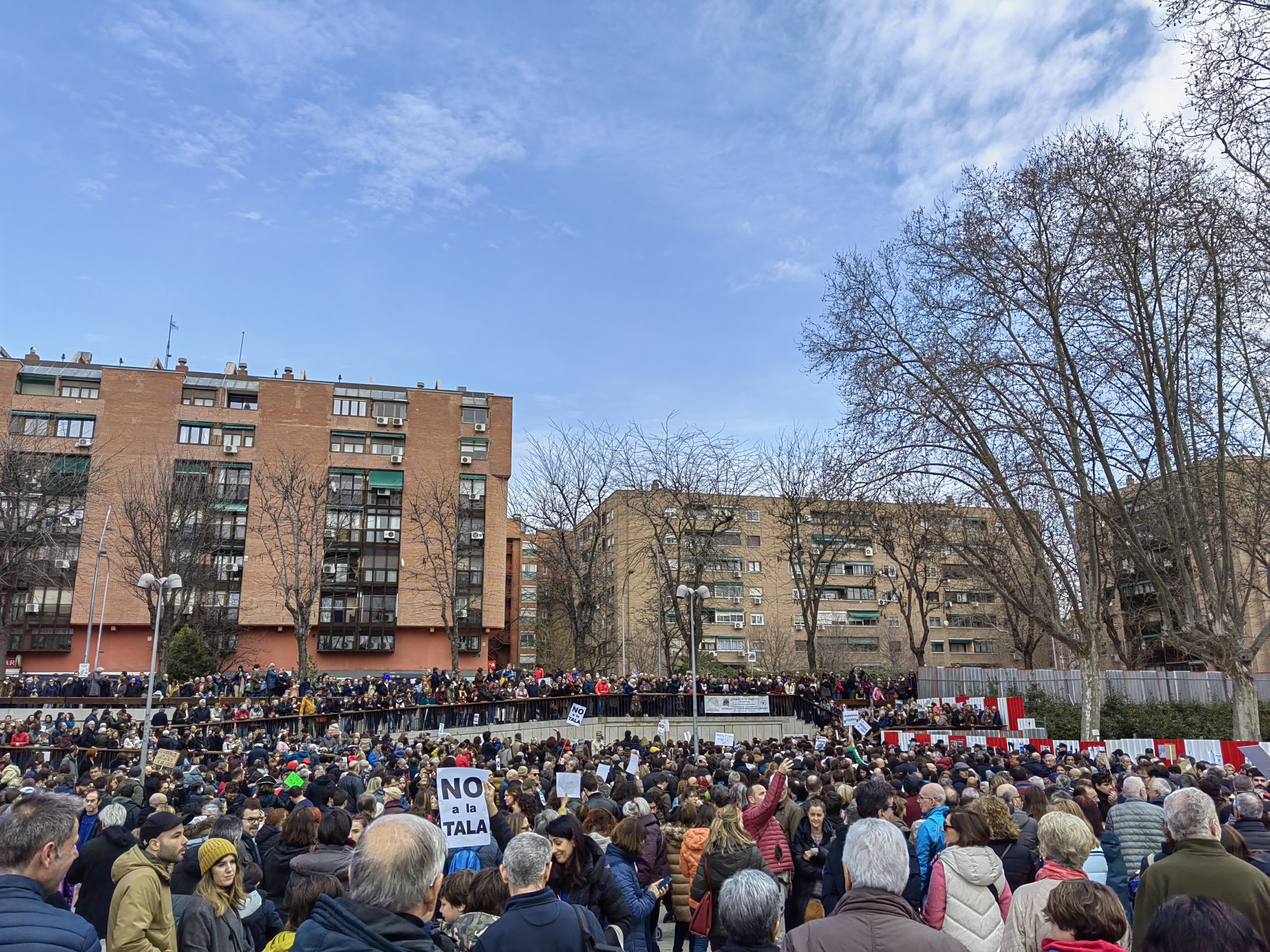 Concentración del 18 de febrero contra la tala en Madrid Río